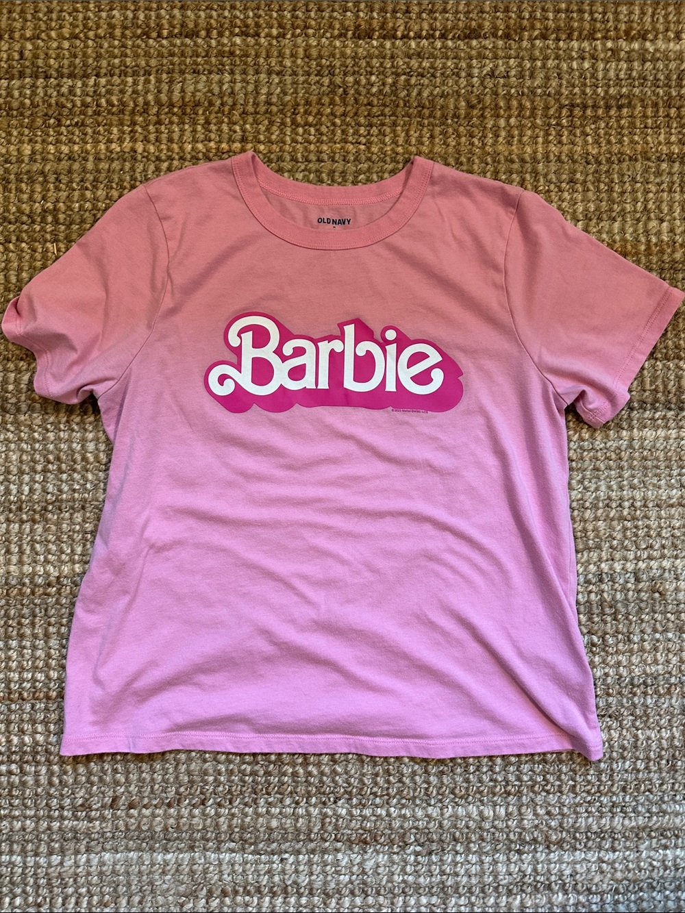 Old Navy Pink Barbie Graphic Tee M